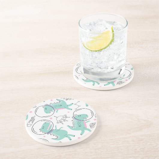 Ruimtedinosaurussen, Schattigee dinosaurussen, rui Zandsteen Onderzetter (Zijkant)