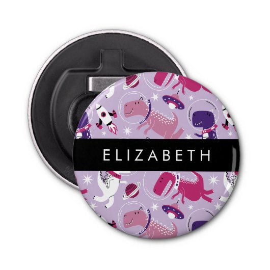 Ruimtedinosaurussen, Schattigee dinosaurussen, Ste Button Flesopener (Voorkant)