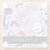 Ruimtedinosaurussen, Schattigee dinosaurussen, Ste Glazen Onderzetter (Achterkant)