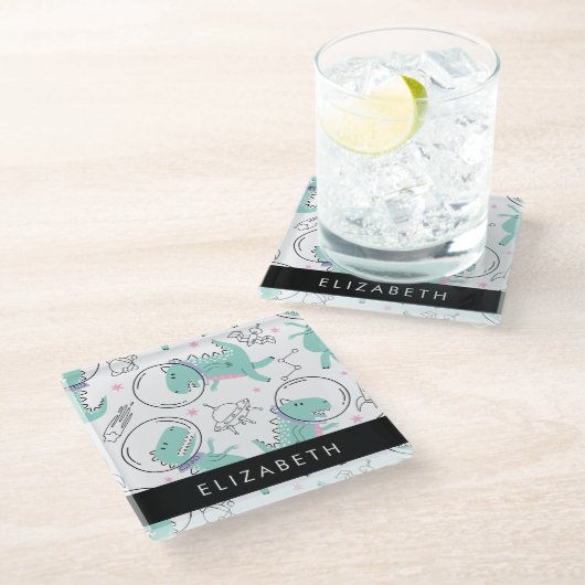 Ruimtedinosaurussen, Schattigee dinosaurussen, Ste Glazen Onderzetter (Schuin)