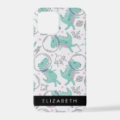 Ruimtedinosaurussen, Schattigee dinosaurussen, Ste iPhone Hoesje (Achterkant)