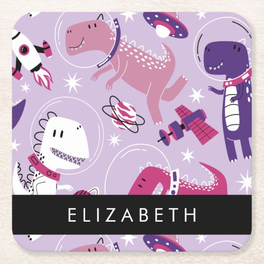 Ruimtedinosaurussen, Schattigee dinosaurussen, Ste Kartonnen Onderzetters (Voorkant)