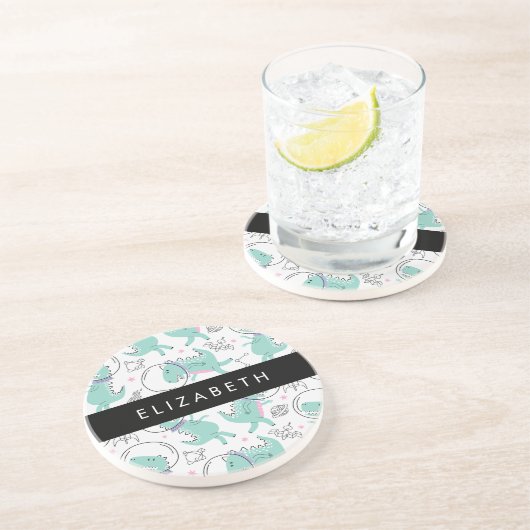 Ruimtedinosaurussen, Schattigee dinosaurussen, Ste Zandsteen Onderzetter (Zijkant)