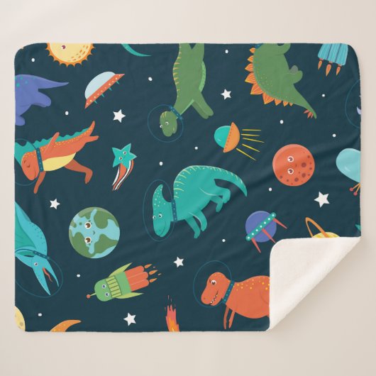 Ruimtedinosaurussen Sherpa Deken (Voorkant (horizontaal))