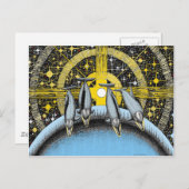 Ruimtedolfijnen Briefkaart (Voorkant / Achterkant)