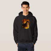 Ruimtedraak die vuur spuwt hoodie (Voorkant volledig)