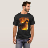 Ruimtedraak die vuur spuwt t-shirt (Voorkant volledig)