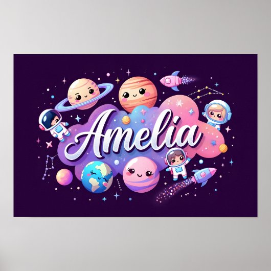 Ruimtedromen Amelia Wall Art Poster (Voorkant)