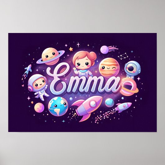 Ruimtedromen Emma Wall Art Poster (Voorkant)