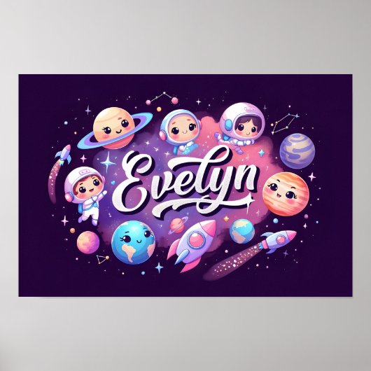 Ruimtedromen Evelyn Wall Art Poster (Voorkant)