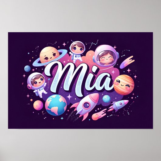 Ruimtedromen Mia Wall Art Poster (Voorkant)