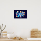 Ruimtedromen Oliver Wall Art Poster (Keuken)