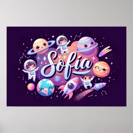 Ruimtedromen Sofia Wall Art Poster (Voorkant)