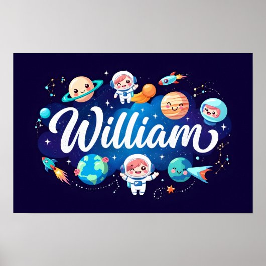 Ruimtedromen William Wall Art Poster (Voorkant)