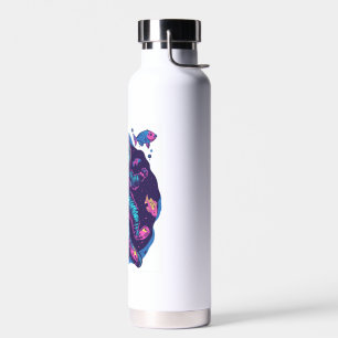 Ruimtedroomkat � Grappige Vaporwave Galaxy Kitty Waterfles