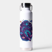 Ruimtedroomkat � Grappige Vaporwave Galaxy Kitty Waterfles (Voorkant)