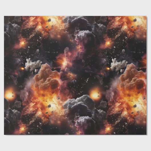 Ruimteexplosies inpakpapier (Vlak)