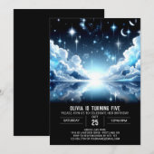 Ruimtefantasie Hemelse Digitale Verjaardag Kaart (Voorkant / Achterkant)