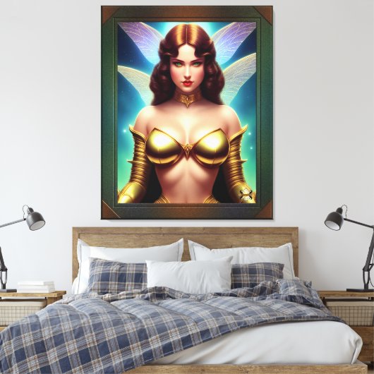 Ruimtefee van de Gouden Eeuw van Xzendor7 Canvas Afdruk (Insitu (Slaapkamer))