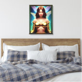 Ruimtefee van de Gouden Eeuw van Xzendor7 Canvas Afdruk (Insitu (Slaapkamer))