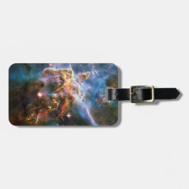 Ruimtegalaxiale nebula. Universe sterren. Hubble N Bagagelabel