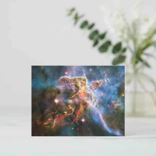 Ruimtegalaxiale nebula. Universe sterren. Hubble N Briefkaart (Staand voorkant)