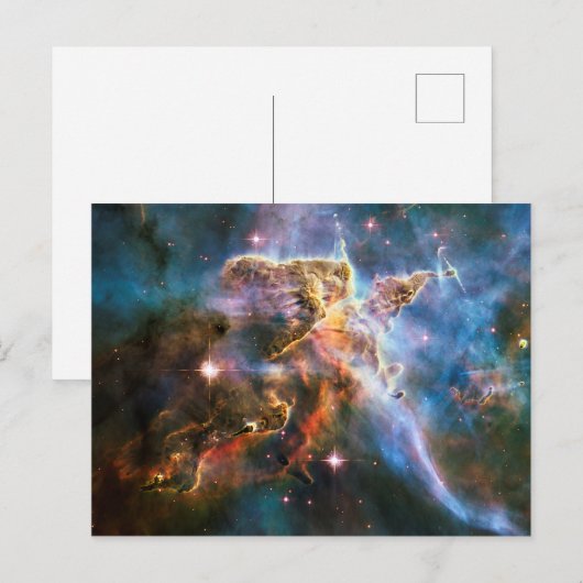 Ruimtegalaxiale nebula. Universe sterren. Hubble N Briefkaart (Voorkant / Achterkant)