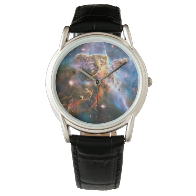 Ruimtegalaxiale nebula. Universe sterren. Hubble N Horloge (Voorkant)