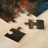 Ruimtegalaxiale nebula. Universe sterren. Hubble N Legpuzzel (Zijkant)