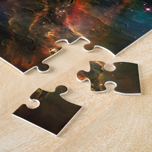 Ruimtegalaxiale nebula. Universe sterren. Hubble N Legpuzzel (Zijkant)