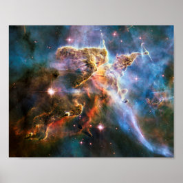 Ruimtegalaxiale nebula. Universe sterren. Hubble N Poster