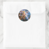 Ruimtegalaxiale nebula. Universe sterren. Hubble N Ronde Sticker (Tas)