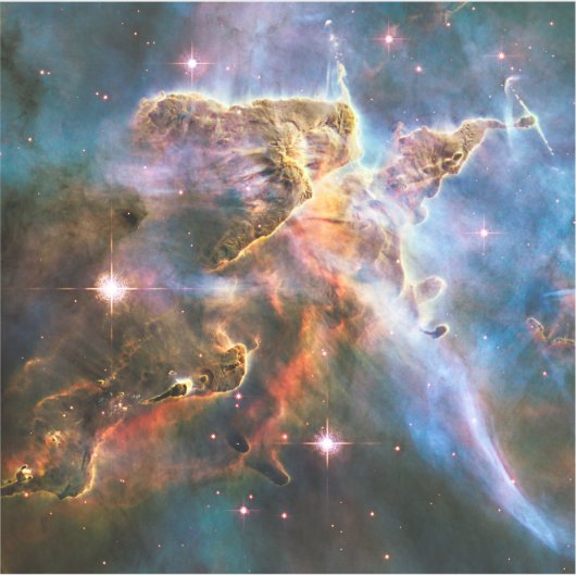 Ruimtegalaxiale nebula. Universe sterren. Hubble N Sticker (Voorkant)