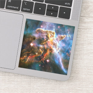 Ruimtegalaxiale nebula. Universe sterren. Hubble N Sticker