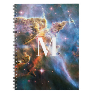 Ruimtegalaxiale nebula. Universe sterren. Monogram Notitieboek