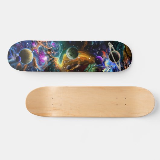 Ruimtegalaxy Planets Nebula Persoonlijk Skateboard (Horizontaal)