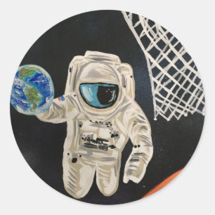 Ruimtegames Ronde Sticker