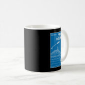 Ruimtegebergte (blauwdruk) koffiemok (Voorkant rechts)