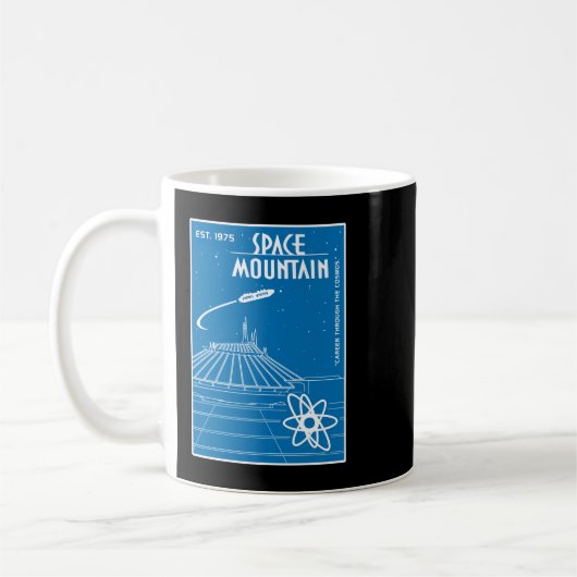 Ruimtegebergte (blauwdruk) koffiemok (Links)
