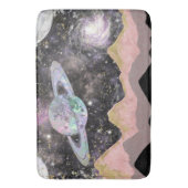 Ruimtegebergte Gold Starry Sky Galaxy Planets Badmat (Voorkant Verticaal)