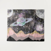 Ruimtegebergte Gold Starry Sky Galaxy Planets Wandkleed (Voorkant (horizontaal))