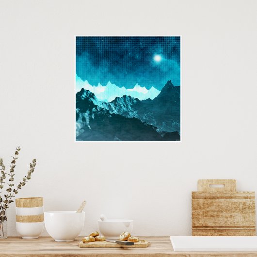 Ruimtegebergte Poster (Keuken)