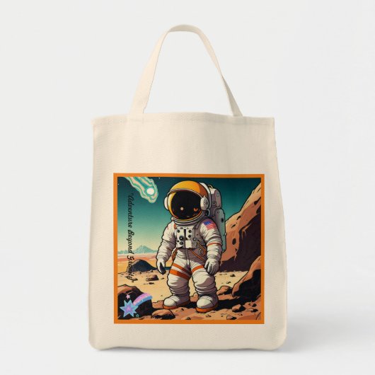 Ruimtegebonden avonturen tote bag (Voorkant)