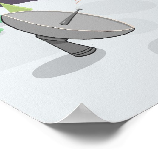 Ruimtegiraf voor baby jongen. Dierlijke kinder kwe Poster (Hoek)