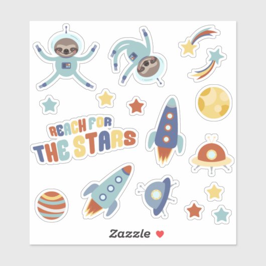 Ruimtegolven sterren Kinderen Sticker (Vel)