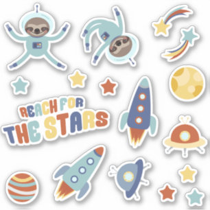 Ruimtegolven sterren Kinderen Sticker