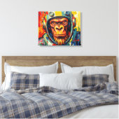 RUIMTEGORILLA CANVAS AFDRUK (Insitu (Slaapkamer))