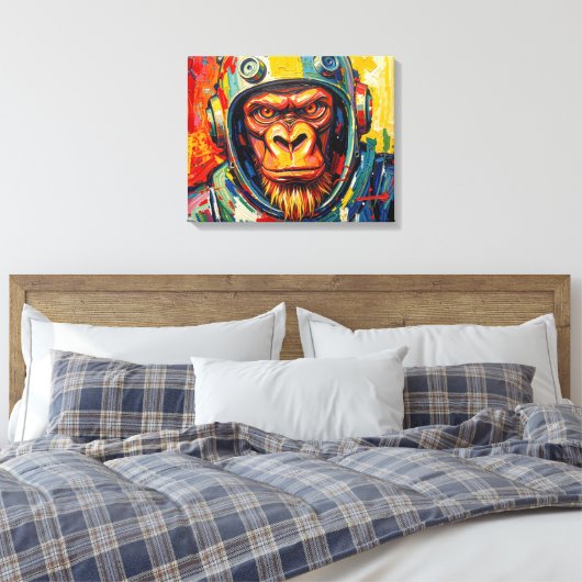 RUIMTEGORILLA CANVAS AFDRUK (Insitu (Slaapkamer))