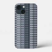 Ruimtegrijs hedendaags strippatroon Case-Mate iPhone case (Achterkant)