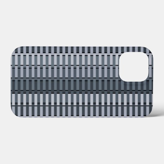 Ruimtegrijs hedendaags strippatroon Case-Mate iPhone case (Achterkant (horizontaal))
